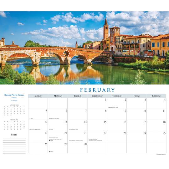 Panoramic Wall Calendar 2025